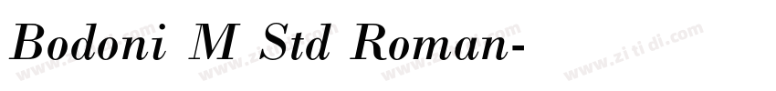 Bodoni M Std Roman字体转换
